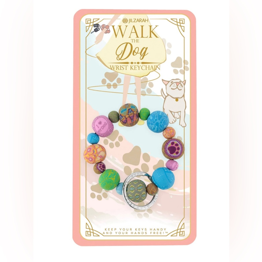 JILZARAH • NWT • Walk The Dog Wrist Keychain